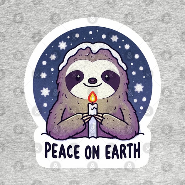 Peace On Earth Sloth by Plushism